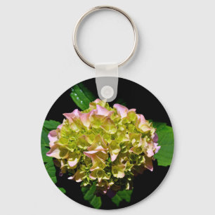 Elegantes, grünes, rosa grünes, blumengrünes Hydra Schlüsselanhänger