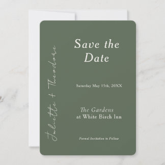 Elegantes Grünes Save-the-Date Save The Date