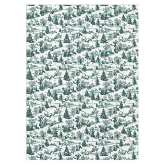 Elegantes Grünes Toile Land Weihnachten Tischdecke