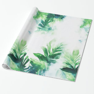Elegantes Grünpapier für tropische Blätter Geschenkpapier