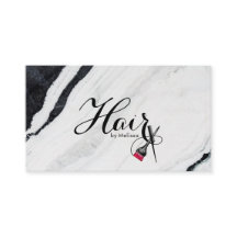 Elegantes Haar nach Namen Modernes Schwarz-Weiß-Ma