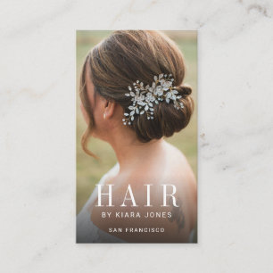 Elegantes Haar Stylist Foto Visitenkarte