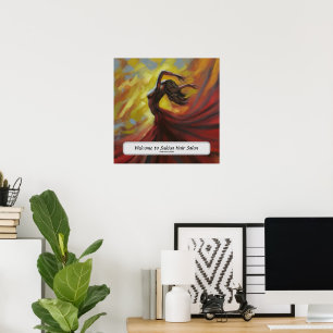 Elegantes Haarsalon-Personalisiertes Namensposter Poster