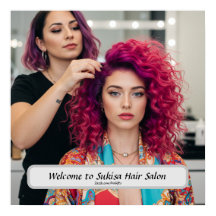 Elegantes Haarsalon-Personalisiertes Namensposter