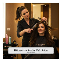 Elegantes Haarsalon-Personalisiertes Namensposter