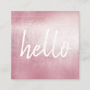 Elegantes hallo EventPlanner quadratische Visitenkarte