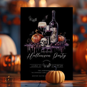 Elegantes Halloween-Cocktail-Party Einladung