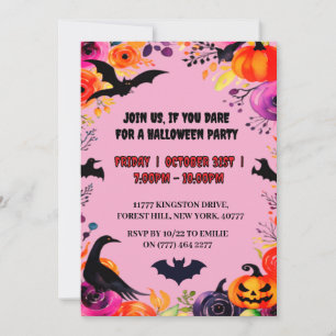Elegantes Halloween-Party Einladung