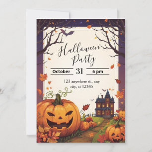 Elegantes Halloween-Party Einladung Personalisie