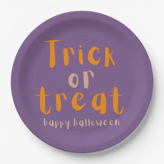 Elegantes Halloween Trick- oder TreatPaper Plate Pappteller (Vorderseite)