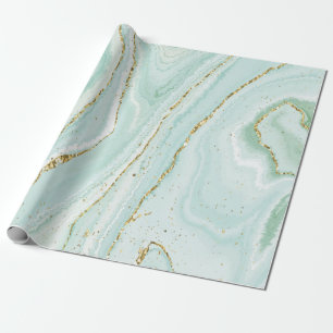 elegantes handgemaltes Flüssig-Marmor-Design mit G Geschenkpapier