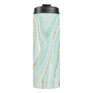 elegantes handgemaltes Flüssig-Marmor-Design mit G Thermosbecher