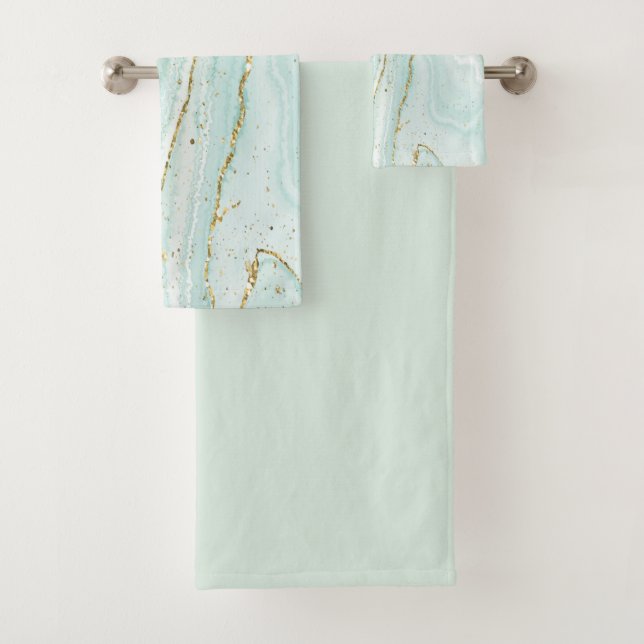 elegantes handgemaltes flüssiger Marmor-Design mit Badhandtuch Set (Insitu)