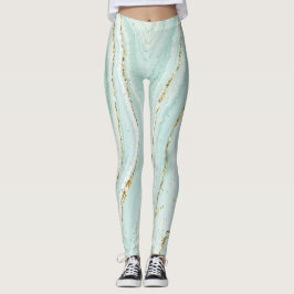 elegantes handgemaltes flüssiger Marmor-Design mit Leggings