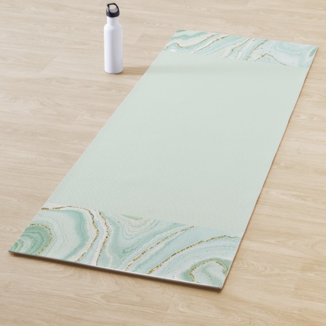 elegantes handgemaltes flüssiger Marmor-Design mit Yogamatte (Beispiel)