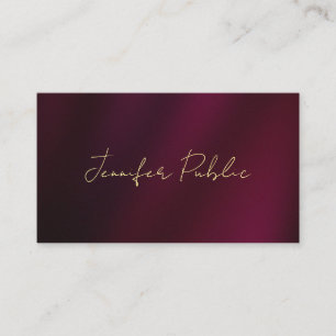 Elegantes handgeschriebenes Gold Text Script luxur Visitenkarte