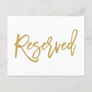 Elegantes handgeschriebenes goldenes Reservierungs Einladung