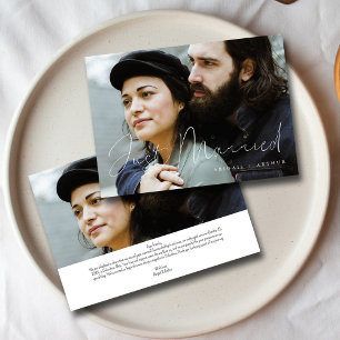 Elegantes handgeschriebenes, nur verheiratetes Hoc Ankündigung