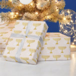 Elegantes Hanukkah Holiday Pattern Gold Geschenkpapier<br><div class="desc">Digitale Kunst</div>