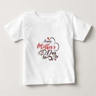 Elegantes Happy Mother's Day Floral Heart T-Shirt