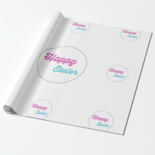 Elegantes "Happy Oaster" Nahtloses Muster Geschenkpapier