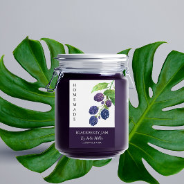 Elegantes, hausgemachtes BlackBerry-Jam-Label Lebensmitteletikett