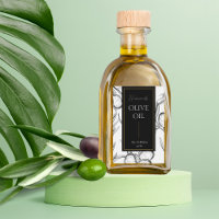 Elegantes, hausgemachtes Olivenöl-Label