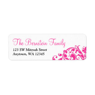 Elegantes heißes Rosa blühen Schläger Mitzvah