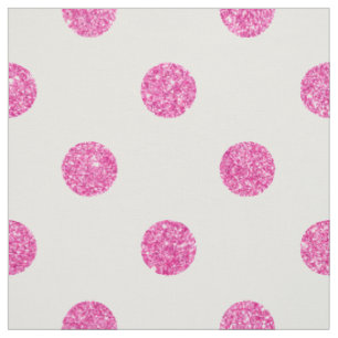 Elegantes heißes Rosa-Glitter-Polka-Punkt-Muster Stoff