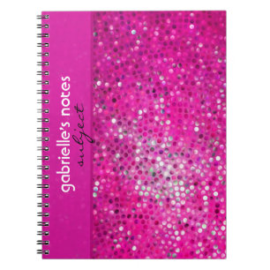 Elegantes heißrosa Glittermuster Notizblock