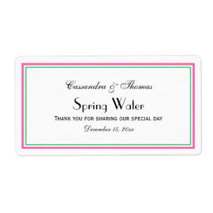 Elegantes, heißrosa, grünes, Gerahmtes H-Wasser-Fl