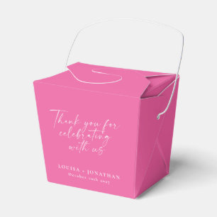 Elegantes heißrosa trendiges Skript individuelles  Geschenkschachtel