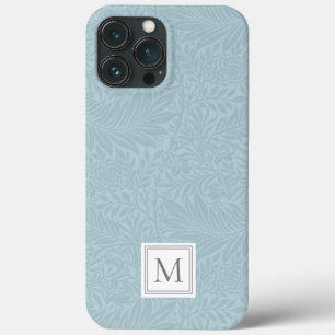 Elegantes hellblaues florales Botanisches Monogram Case-Mate iPhone Hülle