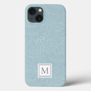 Elegantes hellblaues florales Botanisches Monogram Case-Mate iPhone Hülle