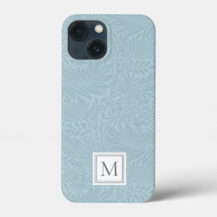 Elegantes hellblaues florales botanisches Monogram Case-Mate iPhone Hülle