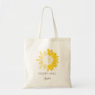 Elegantes helles "Goldenes Soul" Sonnenblume Tragetasche