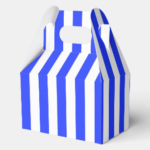 Elegantes Helles Königlich Blaues Streifenmuster Geschenkschachtel