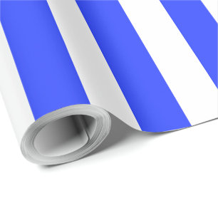 Elegantes helles königsblaues Streifenmuster Geschenkpapier