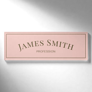 Elegantes, helles Salz Minimalistisch und Beruflic Namenschild