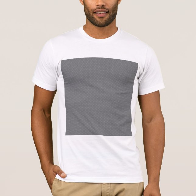 Elegantes hellgraues achteckiges Muster auf rauem T-Shirt (Vorderseite)