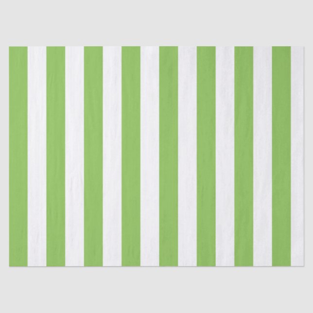Elegantes, hellgrün gestreiftes Muster Seidenpapier (Vorderseite)