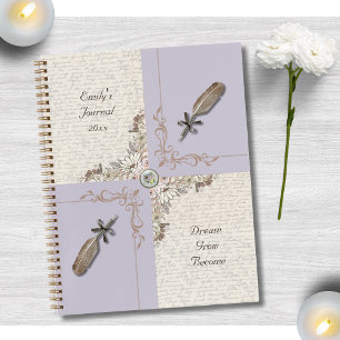 Elegantes Helllila-Personaltagebuch Notizbuch