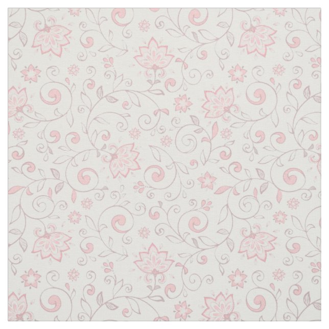 Elegantes hellrosa Blumenmuster Stoff (Muster)