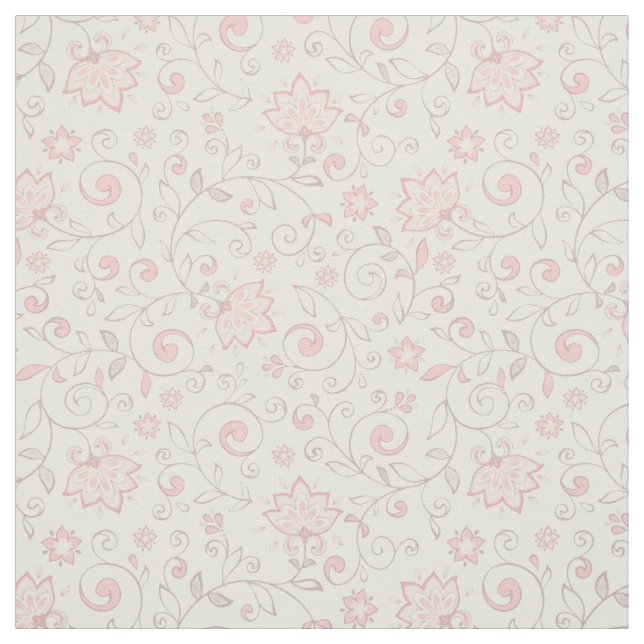 Elegantes hellrosa, florales Muster Stoff (Muster)
