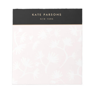Elegantes, hellrosa, florales Notepad Notizblock
