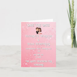 Elegantes hellrosa Sparkle Design für Hochzeiten Ankündigung