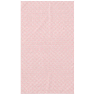 Elegantes hellrosa und weißes florales Damastmuste Tischdecke