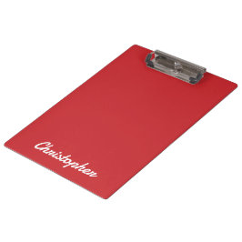 Elegantes Hellrotes Minimalistisches Einzelnes Far Klemmbrett