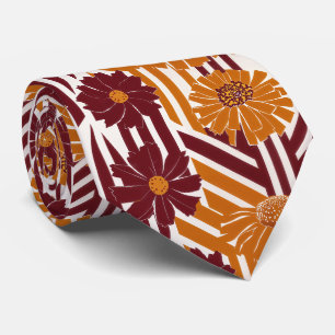 Elegantes Herbst-Botanik-Geometrisches Muster Krawatte