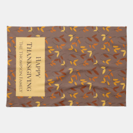 Elegantes Herbstblatt Geschirrtuch
